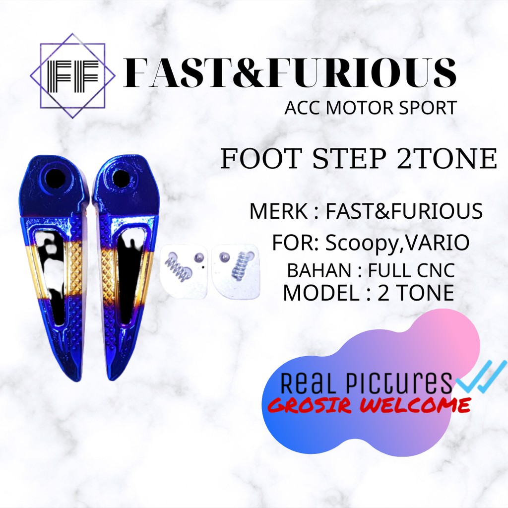 Footstep Vario 150 Pijakan Kaki Beat Scoopy Twotone Bakaran