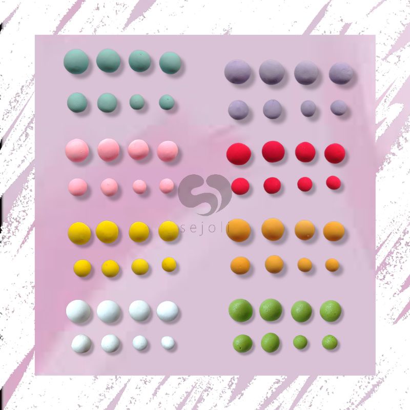 

Hiasan Kue/ Cake Topper Bentuk/ Gumpaste Bentuk Bulat - Bulat 3D