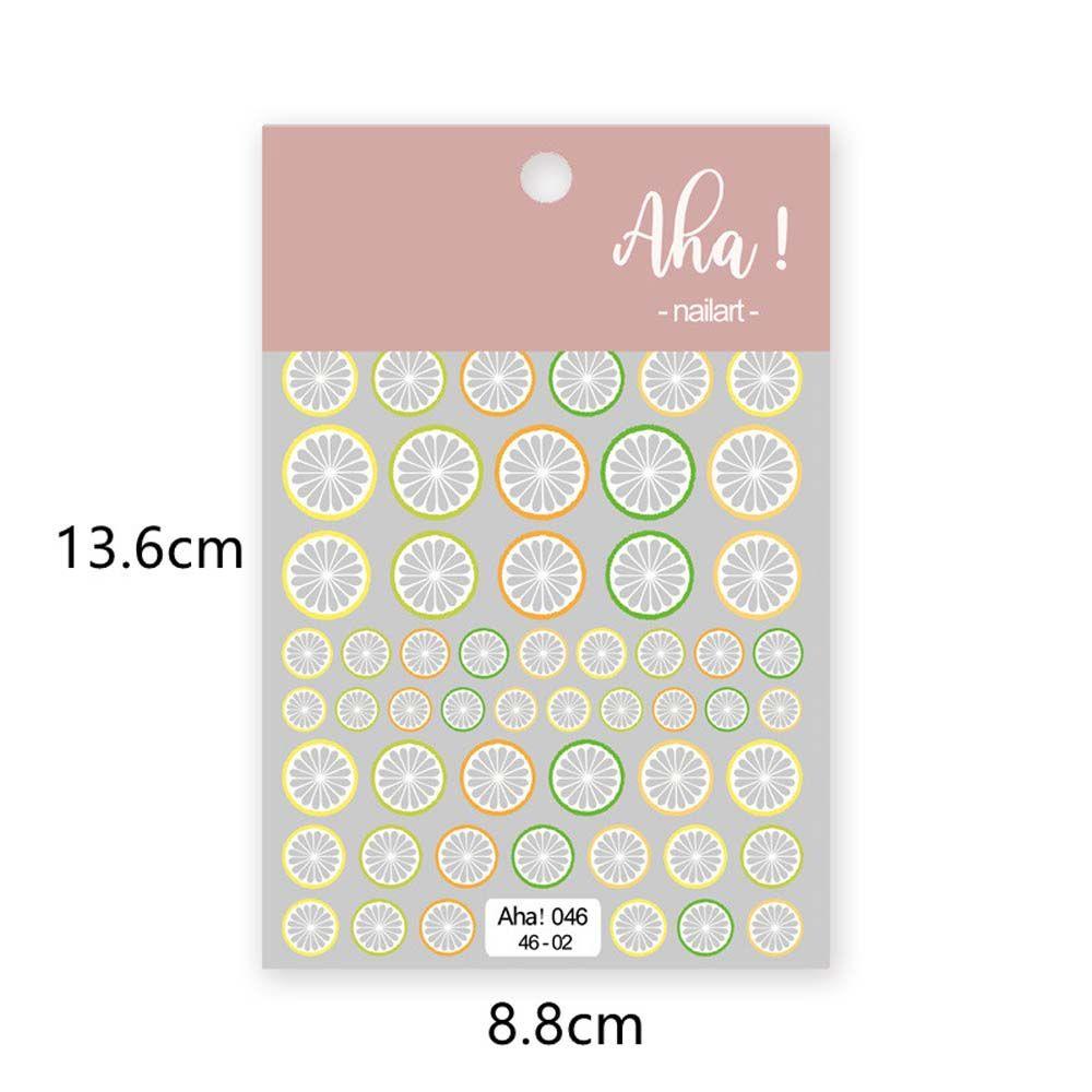 Agustinina Fruits Nail Sticker Musim Panas Self-adhesive Cherry Kuning Nail Art Dekorasi