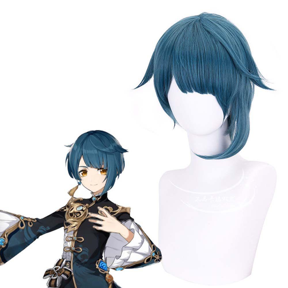 Mxbeauty Genshin Impact Cosplay Wig Rambut Palsu Anti Goyang Pendek Game Original Tahan Panas Cosplay Rambut Sintetis