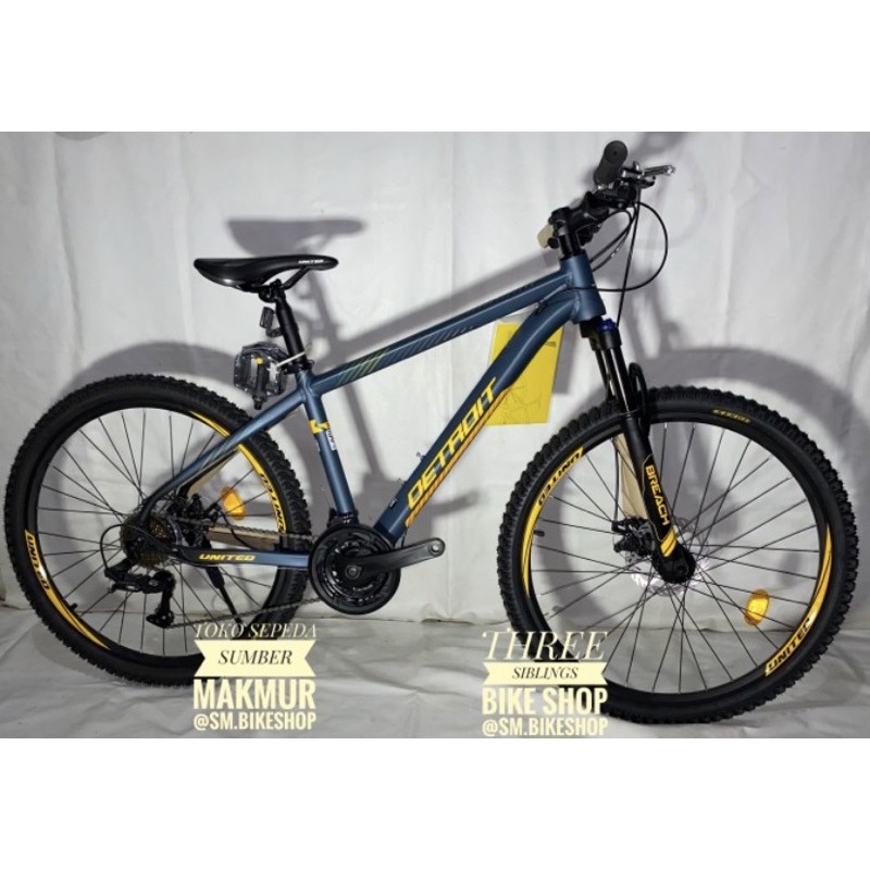 SEPEDA GUNUNG UNITED DETROIT SV 27.5 INCH BLUE, ALLOY,24 SPEED