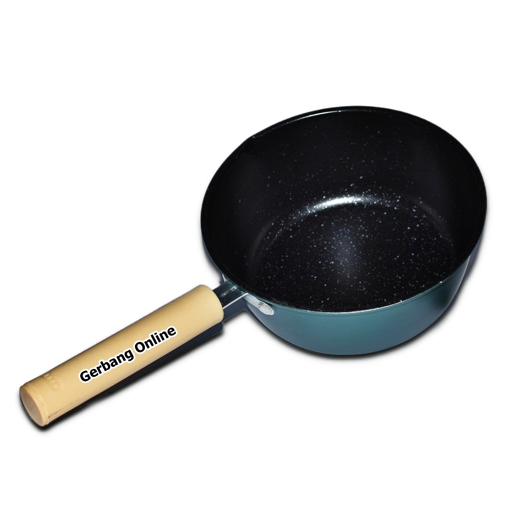 Panci Susu Anti Lengket Mie Rebus Indomie Stainless Hitam Enamel Teflon Teplon 18 cm