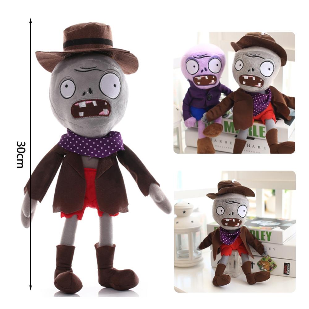 Timekey 30cm Game Plant VS. Mainan Boneka Stuffed Plush Kartun Zombies PVZ Lembut Untuk Hadiah Natal Anak G6H6