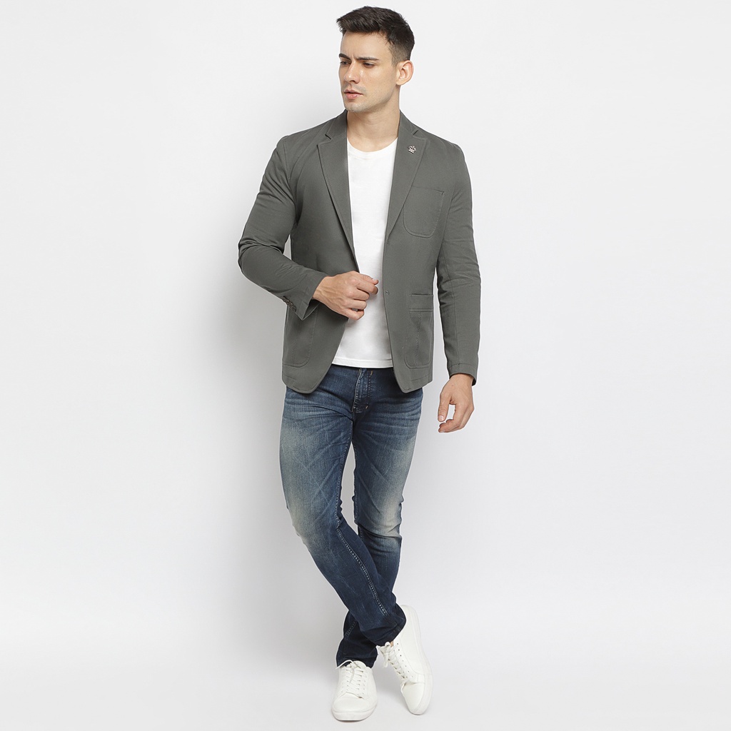 Carlos Moreno Blazer Casual Pria BSM 31007 Charcoal