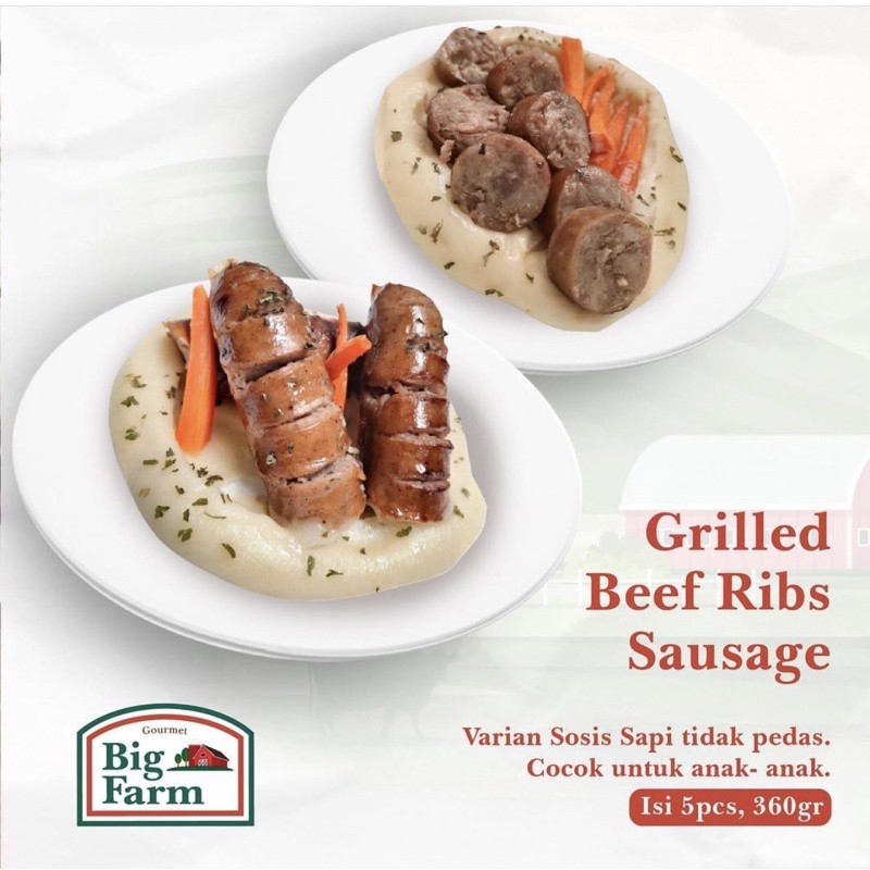 big farm grilled beef ribs sausage. sosis sapi iga bakar