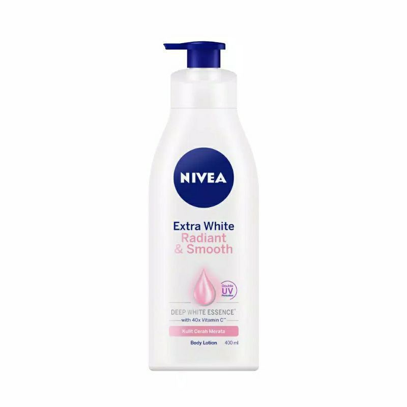 ✿ELYSABETHME✿ Nivea Extra white radiant and smooth 400ml hand body lotion serum mudah menyerap pelembab kulit putih cerah