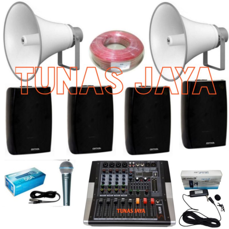 PAKET SOUND SYSTEM TOA CORONG DAN MIXER SPEAKER BMB PAKET SOUND MASJID DAN LAIN LAIN