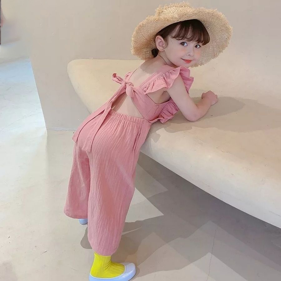 IL - Jumpsuit Aira Anak Perempuan / Setelan Jumpsuit Balita Perempuan Ruffle Korea Style