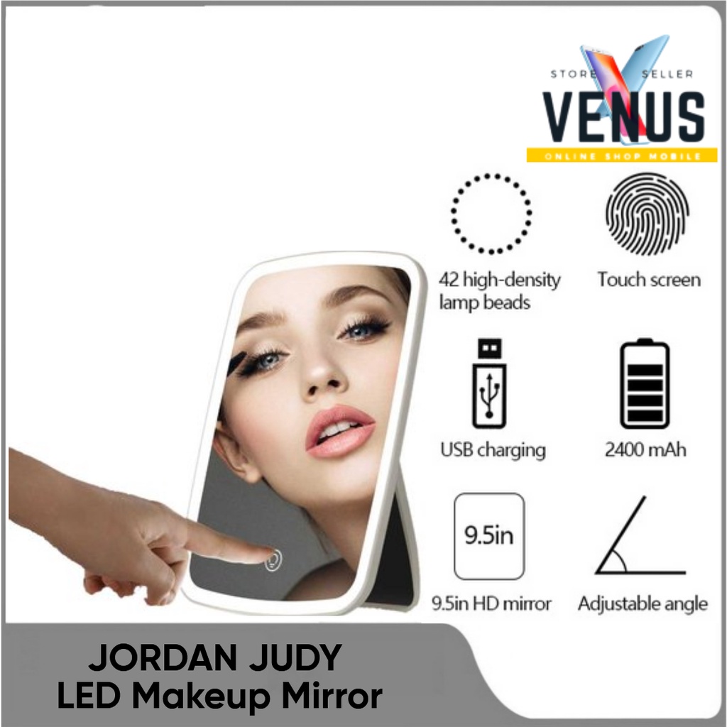 Kaca Jordan&amp;Judy NV026 Mirror LED Light Recharge - Cermin Makeup