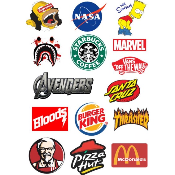 

Stiker Pack Logo Brand Waterproof | Printcut | Dilapisi Laminasi