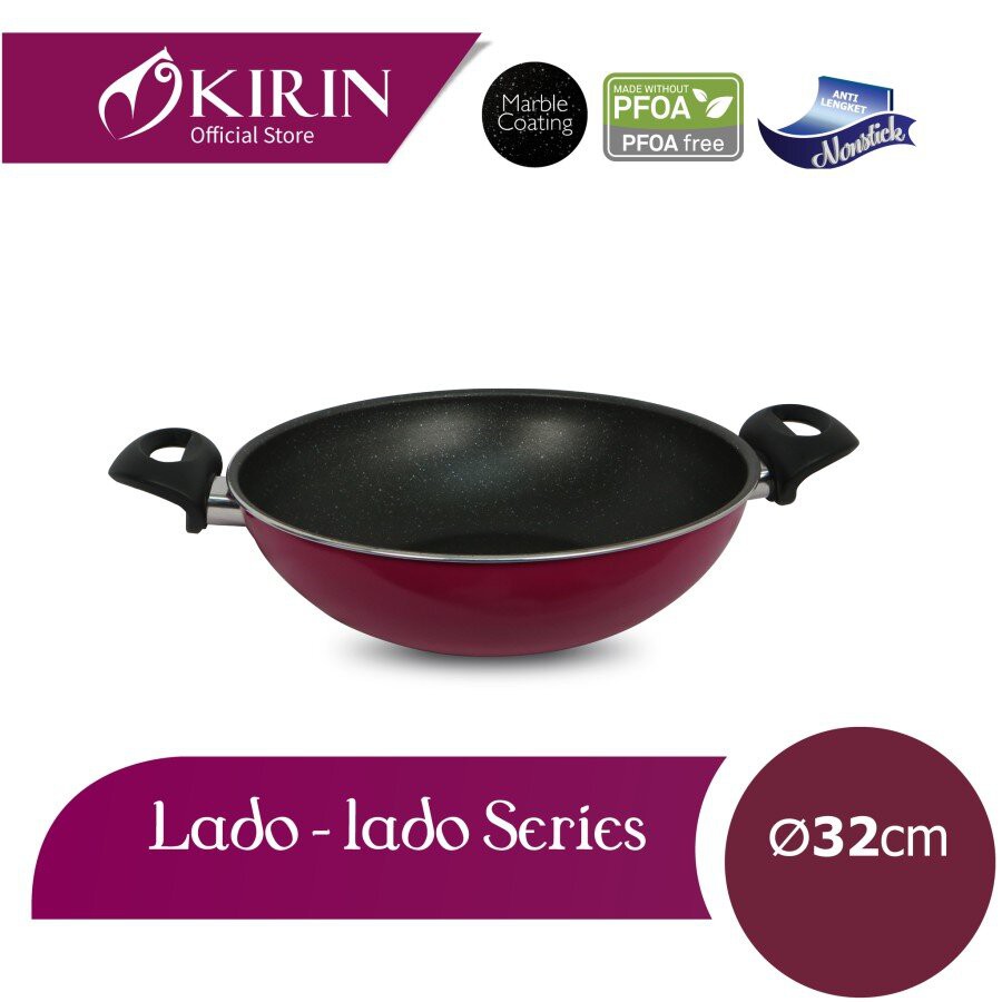 Kirin Lado-Lado Wok Wajan Penggorengan Anti Lengket Classic 32 Cm