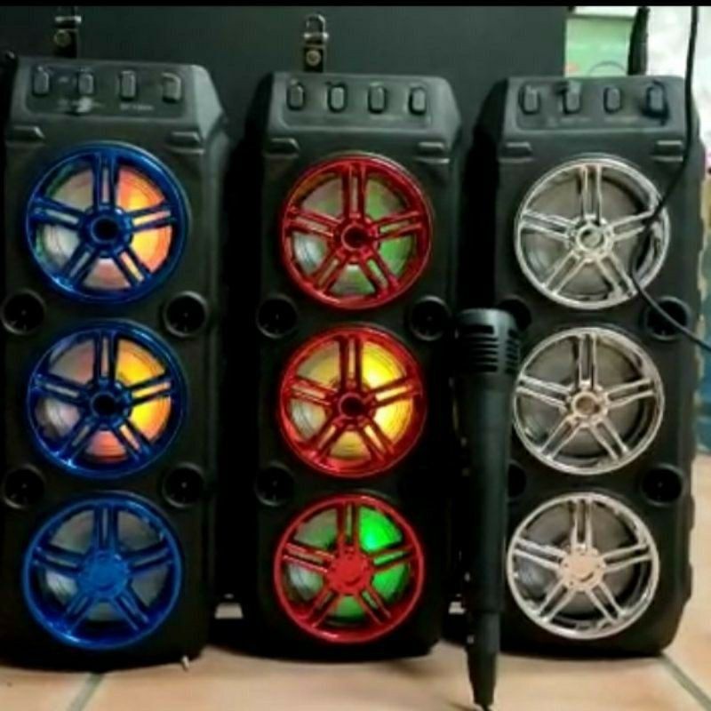 Speaker Karaoke 3 Tingkat Merk SX-Y3006 FREE MIC Dan KABEL USB