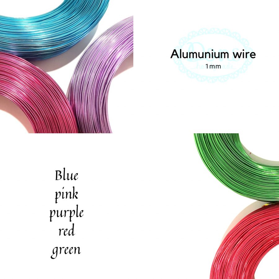 Kawat aluminium craft wire jewelry wire kawat perhiasan liontin