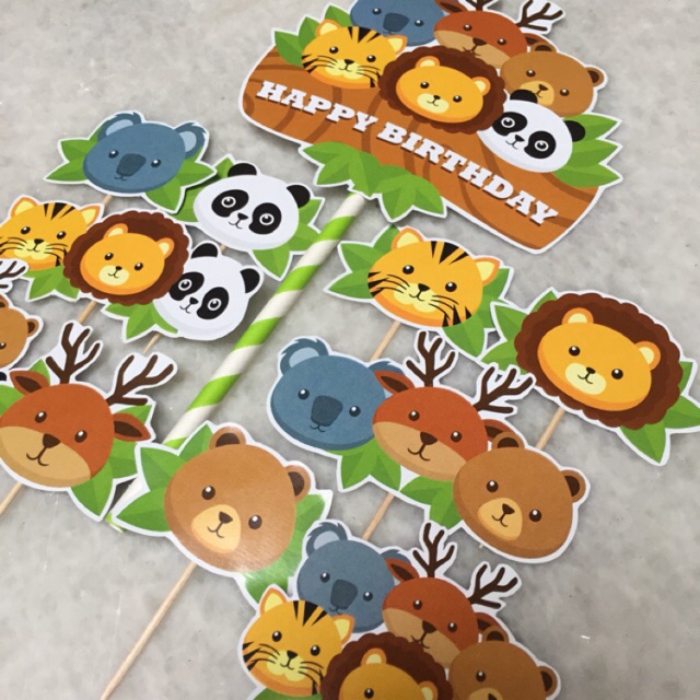Cake Topper Set Animal