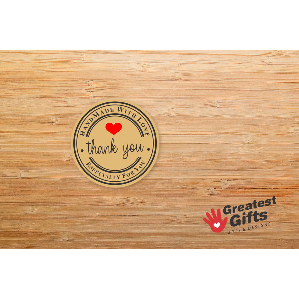 

Stiker THANK YOU bundar kiss cut Online Shop Product Label Sticker Ukuran 3 4 5 6 cm