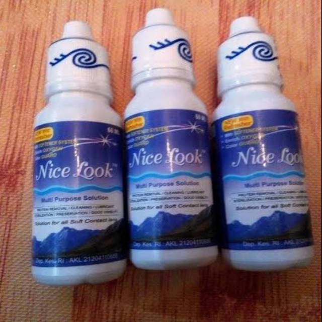 Cairan Softlens Nicelook 60ml / Cairan Softlens Pure n Softl 60 ml / Cairan Pembersih Softlens Ukuran 60ml