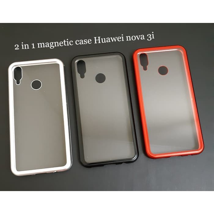 Huawei Nova 3i Premium 2 in 1 magnetic phone case -Transparant
