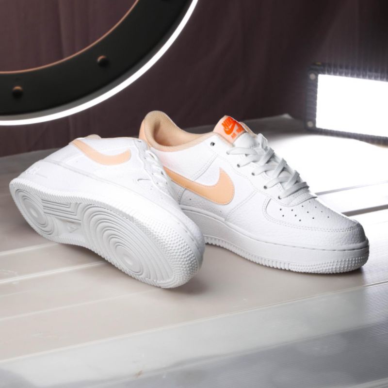 Sepatu Air Force White Peach Original Premium Quality Sneakers Wanita