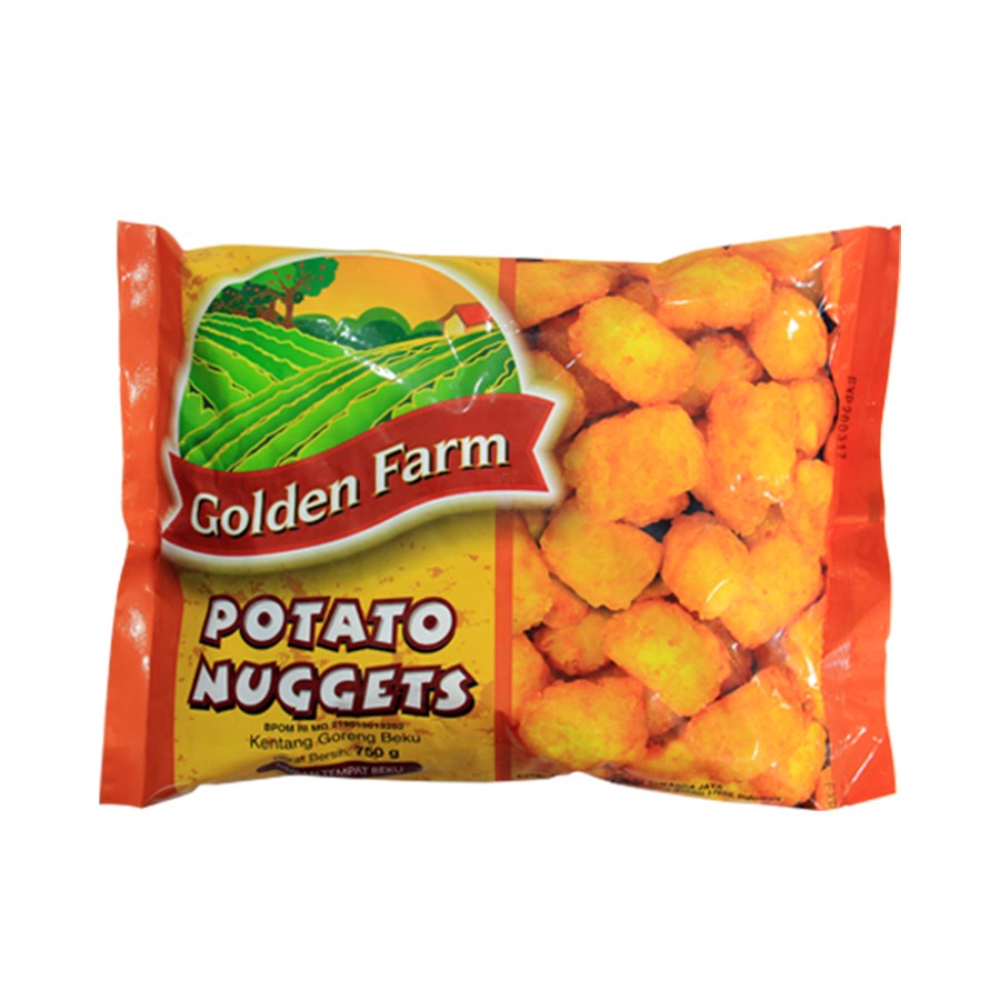 POTATO NUGGET GOLDEN FARM 750GR KENTANG POMPOM TATER TOTS HALAL