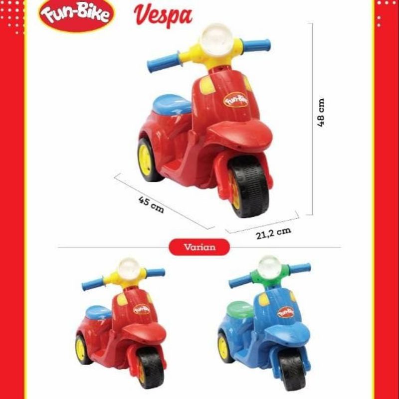 Fun Bike Vespa Anak-Mainan Motor Anak