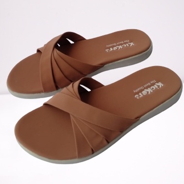 Sandal wanita kickers teplek asli original sendal flat pesta kondangan slip on distro slide terbaru 