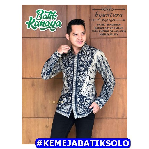 ATASAN PREMIUM BYANTARA Kemeja Batik Pria Lengan Panjang Lapis Furing Kanaya Utungga Peksi BAYUPUTRA