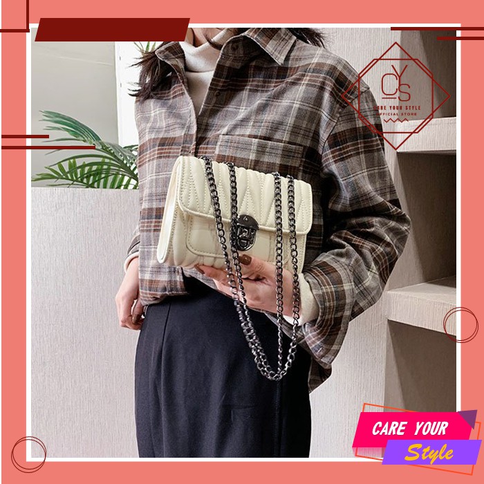 CYS Tas Selempang Wanita Shoulder Bag Vintage Import Murah Kekinian Terbaru Tasready T216