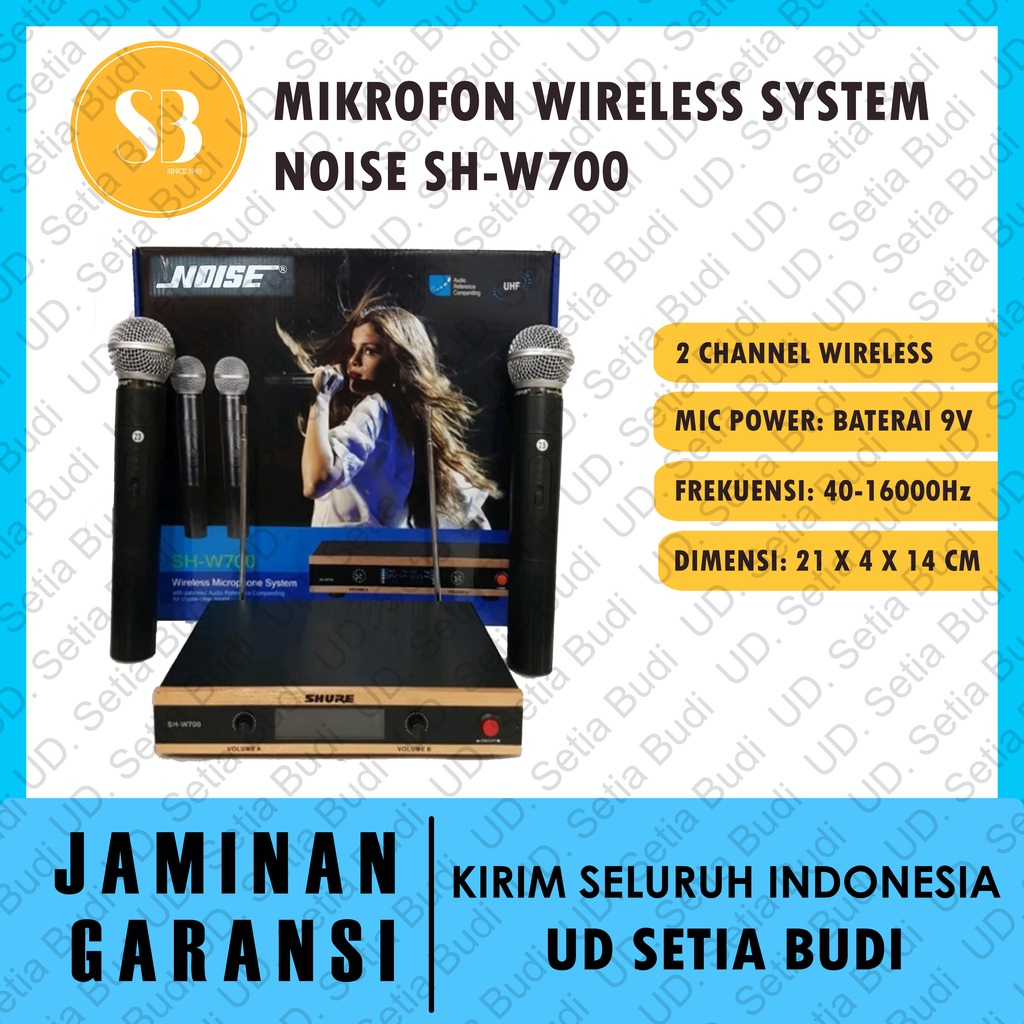 Mikrofon Dual Wireless Noise SH-W700 Mic System 700