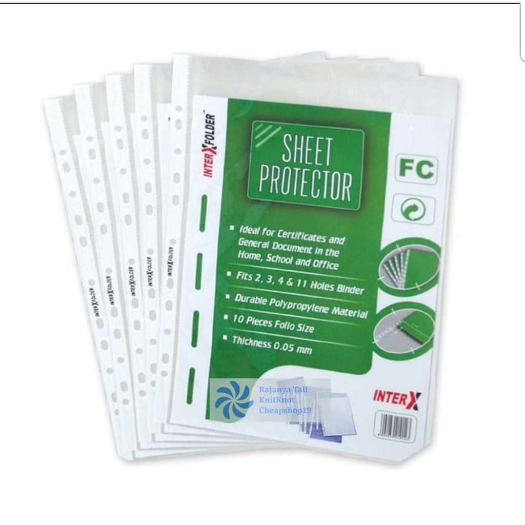 

PP Pocket Folio InterX / Sheet Protector F4 InterX 10 pcs