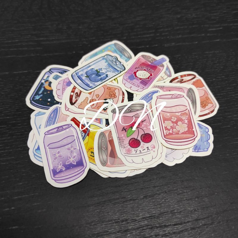 

34pcs sticker kertas gambar kaleng aesthetic sticker accesories jurnal korean