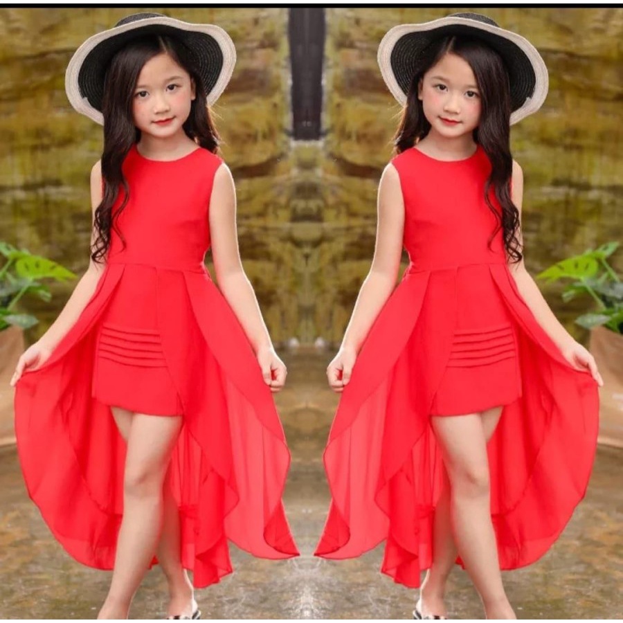 Baju Dress Pesta Anak Perempuan Tanggung Sultan Usia 7 8 9 10 11 12 Tahun Mewah Modern Murah Trend K