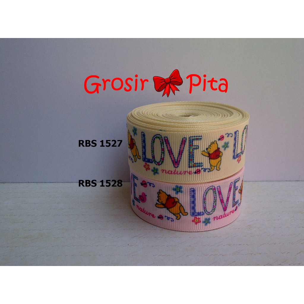 

(25 yard) Pita Grosgrain Motif Winnie The Pooh RBS 1527,1528 | Toko Bahan Craft | Grosir Pita