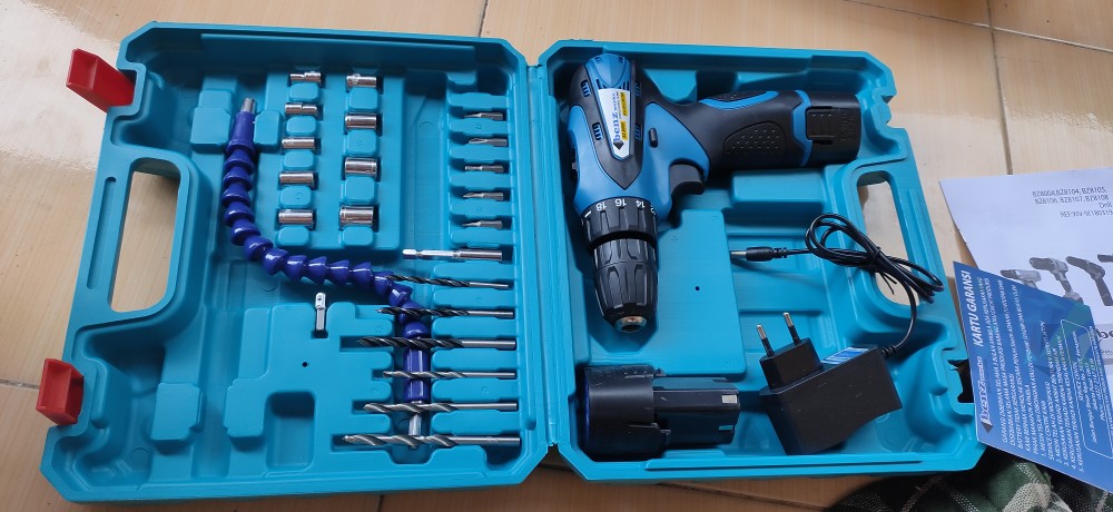 Mesin Bor Tembok Baterai Benz 18 V 12 V Cordless Impact Drill Benz 18v 12v