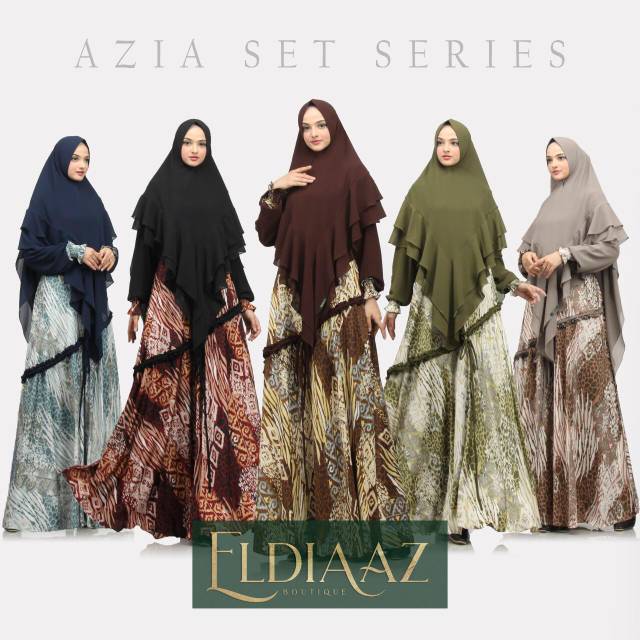 Gamis Syar'i / gamis pesta Azia Set By Eldiaaz