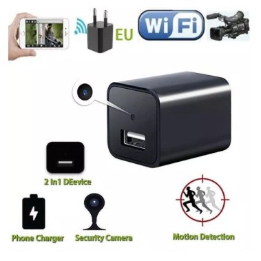 Spy Cam Kamera Pengintai Charger Adaptor Wireless Wifi Cctv Camera