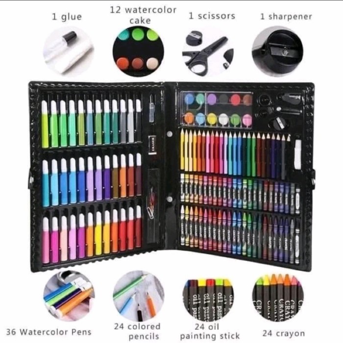 

Sale Alat Tulis Set Crayon Colouring Set 150Pcs / Art Set 150Pcs Pensil Terbatas