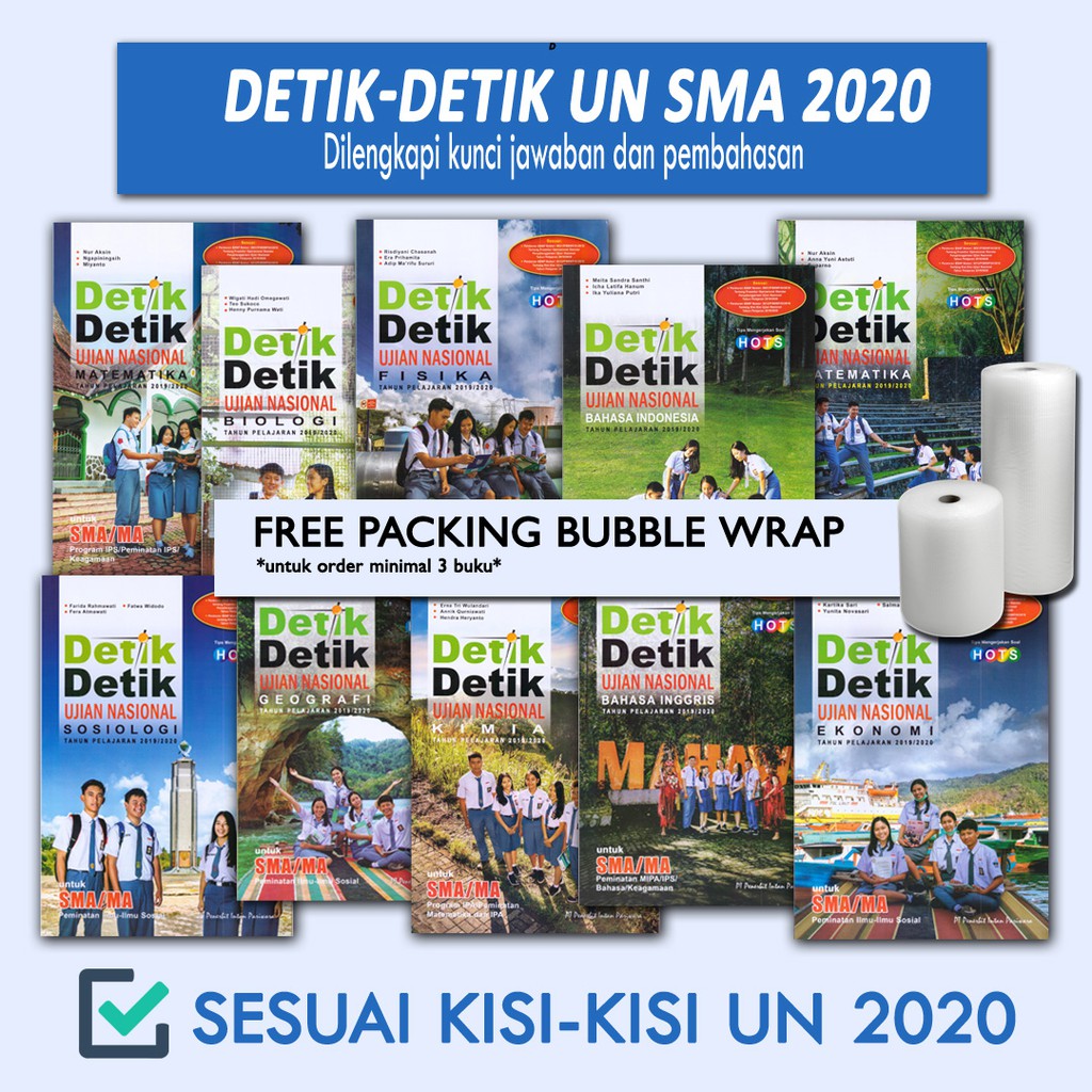 Ready Stock 2020 Detik Detik Un Usbn Sma 2019 2020 Ecer Dan Kunci Jawaban Shopee Indonesia