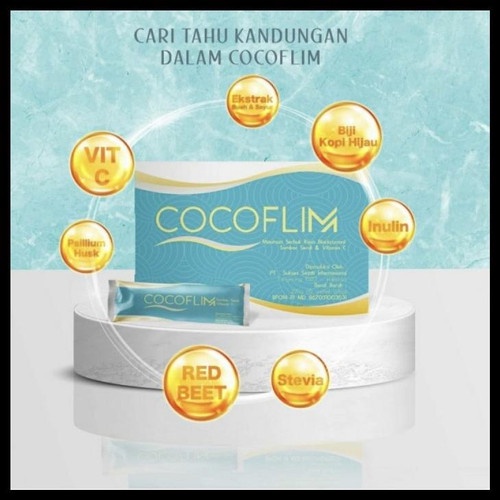 Cocoflim Fiber - 1Box (15 Sachet) Suplemen Diet Sehat Minuman Kesehatan Pelangsing Badan