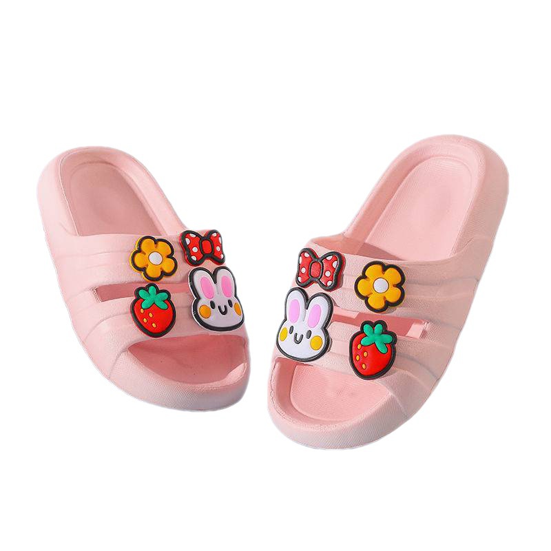 OkayBaby B105 Sandal Anak Selop Motif Rabbit Perempuan Termurah Sepatu Import Fashion Terbaru Kekinian Sendal Karakte Lucu