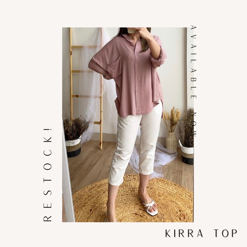 Kirra Top - Kemeja Wanita Bahan Rayon Crinkle Best Seller - BIG SIZE-7