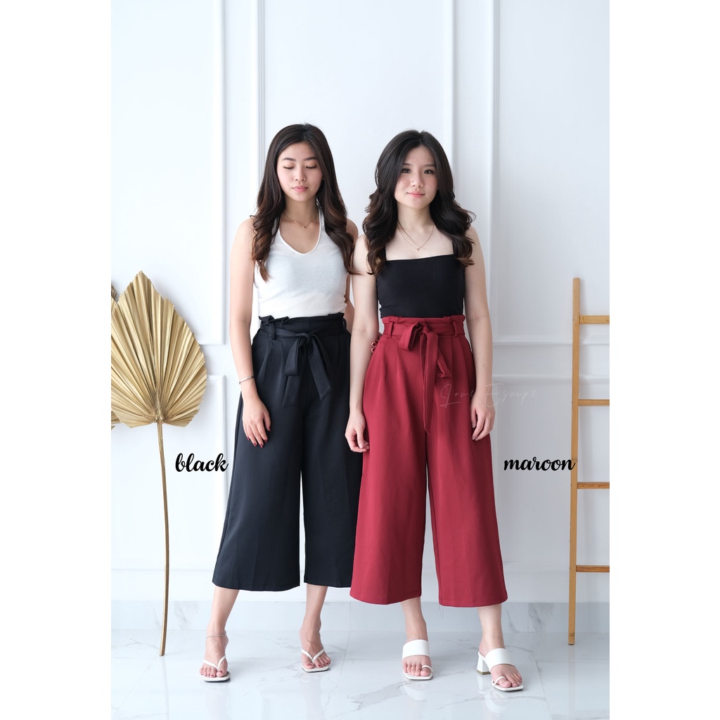 LOVE ESCAPE Celana Kulot Wanita Kualitas Terbaik / Kinsley Culotte Pants-1