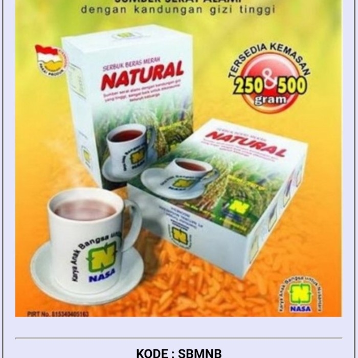 

SERBUK Beras Merah Natural Besar Herbal NASA Agen Panongan Cikupa