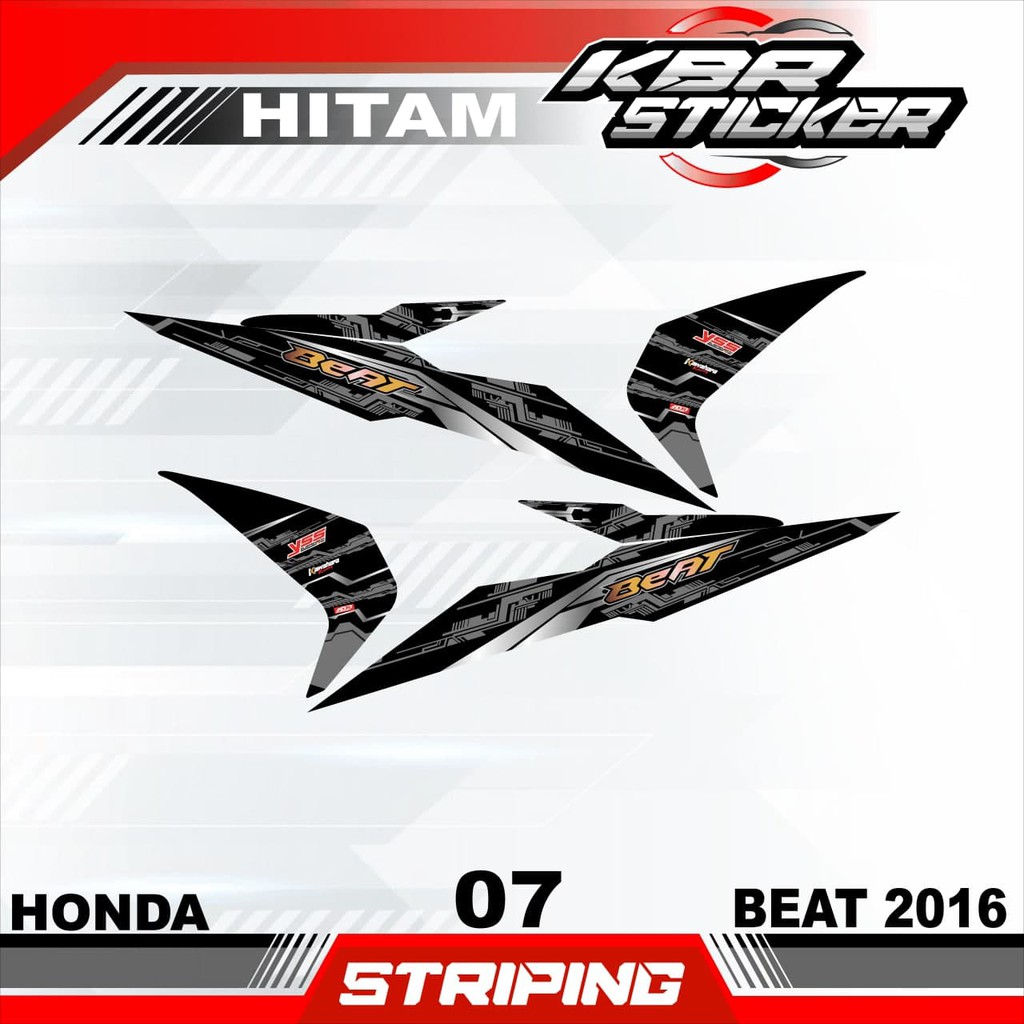 beat 2016 (cod) stiker motor - striping beat 2016 - motor honda - motor - sticker variasi - Racing07