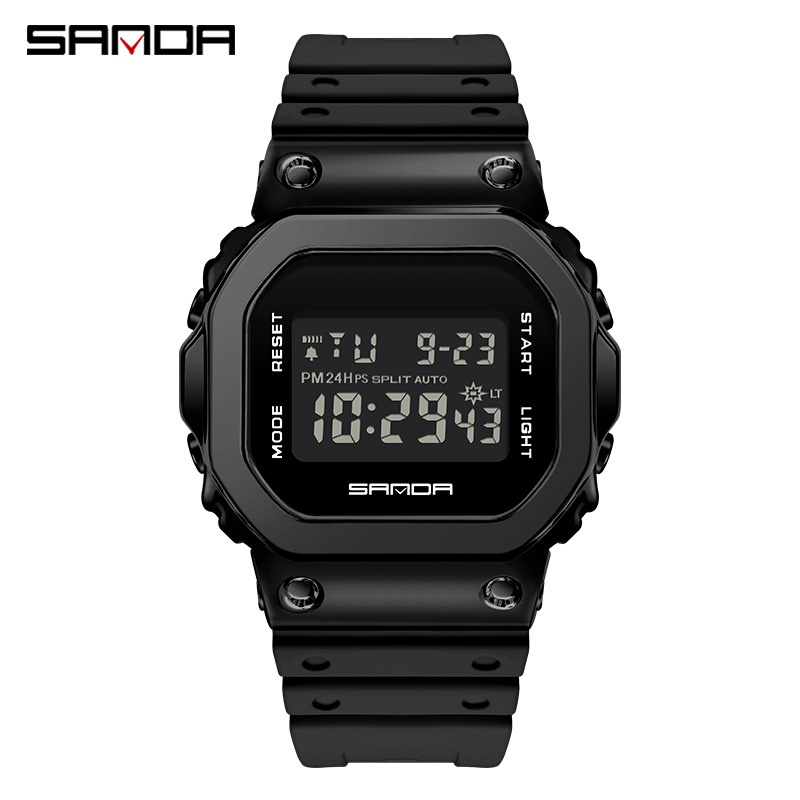 SANDA 2126 Jam Tangan Pria Wanita Digital Sport EL Backlight Tali Rubber Anti air WATCHKITE WKOS