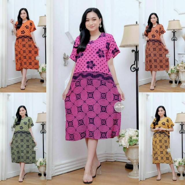 Daster Kencana Ungu Batik Motif Abstrak Leher Kancing Daster Kencana Ungu Batik Motif Abstrak Leher Kancing