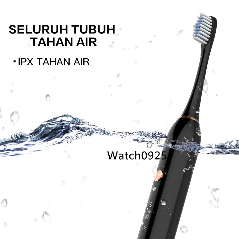 SIKAT GIGI ELEKTRIK LISTRIK OTOMATIS TOOTHBRUSH AUTOMATIC WATERPROOF 5 MODE 3 SIKAT LEMBUT 3.0V B06