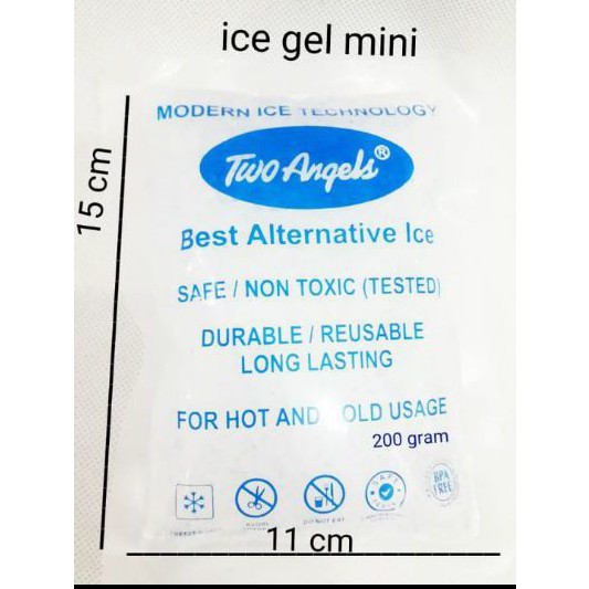 200 gram Best Alternative Ice GelIce Gel 200 Gram TWO ANGELS / Export Quality /Ice Gel Ice Pack Es Pendingin Ice Gel Pack Bag / Ice Pack Two Angels hot/ cold