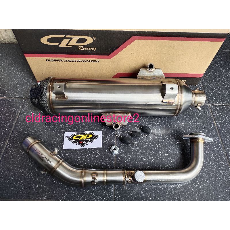 Knalpot Standar Racing Stainless CLD Racing Bore Up 180-200cc Inlet 45 Aerox,N max,Pcx 150/160,Nuvo/