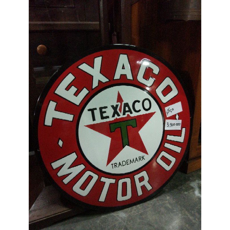 

Papan Iklan Enamel Texaco Motor Oil Asli