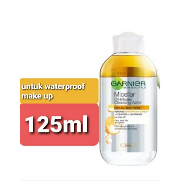 GARNIER MICCELAR WATER(untuk waterproof makeup,dan semua kulit)125ml